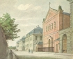 Gammel stik fra 1850 af Sankt Ansgar Kirke i København